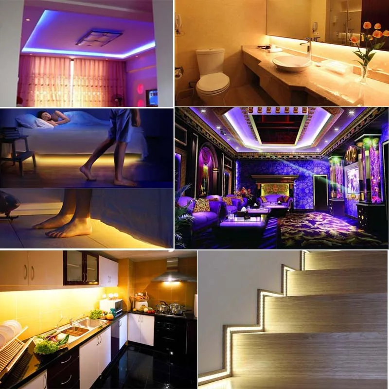 Wifi sem Fio Conjunto de Cozinha Controlador 5050 Rgb Wifi Led Strip Lâmpada Luz 15 m à Prova d' Água ip Neon Fita Fita Diodo 12 v Adaptador 3 wi fi led tira luz lâmpada 15