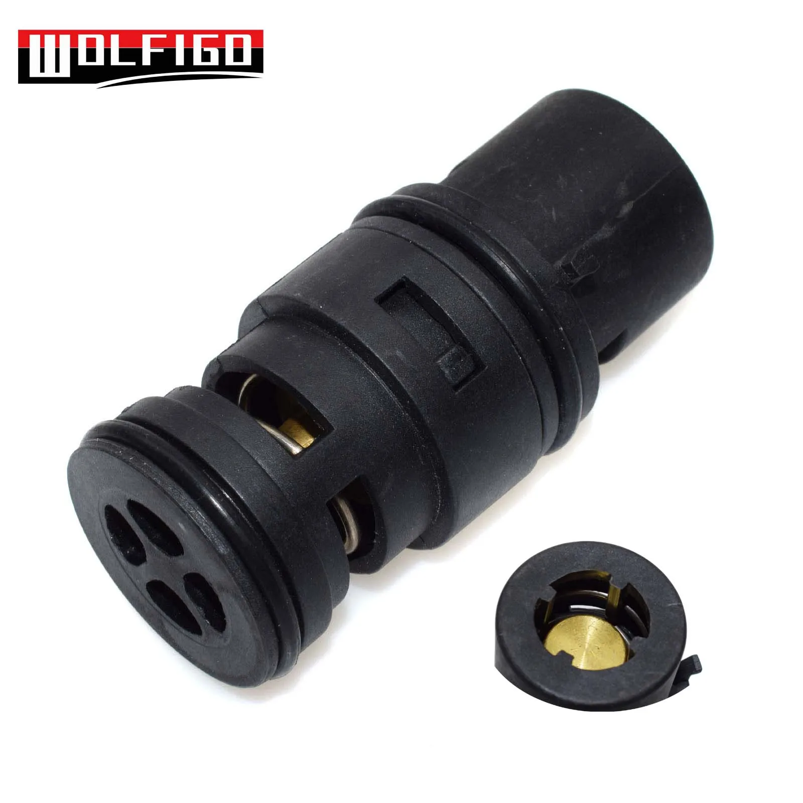 WOLFIGO New Oil Cooler Expansion Tank Thermostat For BMW E46 X3 X5 E53