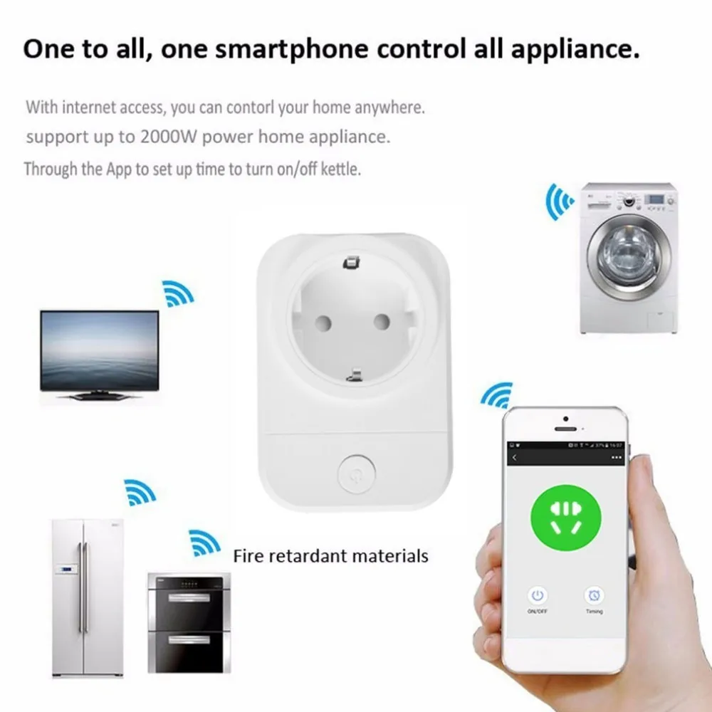 Умная WiFi Розетка Wifi умная вилка приложение для телефона с домашней