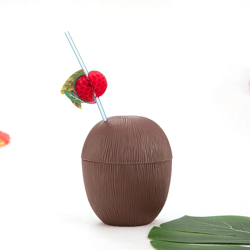 coconut OH ананасовая чашка бокалы в форме кокоса пластиковые фруктовые формы пляжные украшения красивые - Цвет: coconut