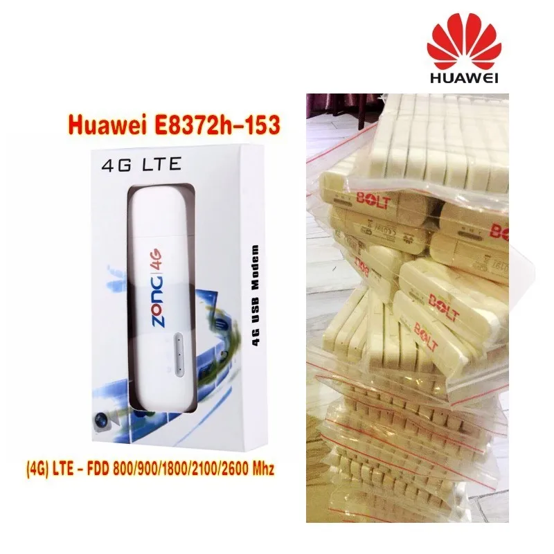 Huawei Wingle E8372h-153 мобильного широкополосного доступа Cat4 LTE USB Wi-Fi модем плюс антенны и usb адаптер