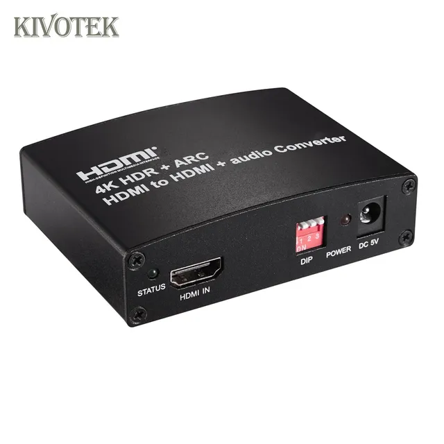 Best Price KIVOTEK 3PCS/LOT 4K HDMI2.0a to HDMI+R/L Audio+Coaxial Audio+Optical Audio Converter,Support 4K/60Hz,ARC/CEC,HDR,