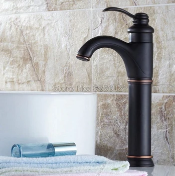 

Classic Black Oil Rubbed Bronze Single Handle Single Hole Deck Mounted Bathroom Basin Sink Faucet Mixer Tap Whg020