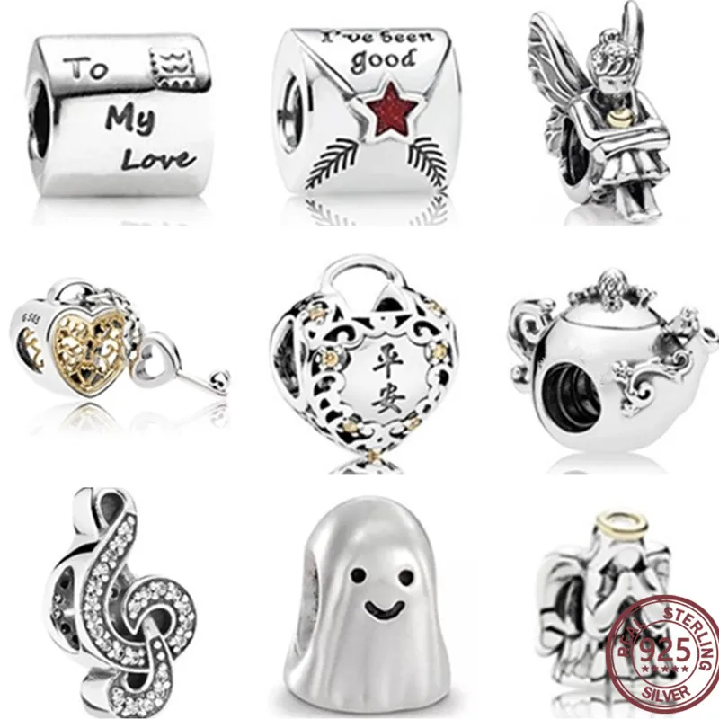 

100% 925 Sterling Silver Mom Angel beads Fashion original has logo Charm Beads luxury Jewelry For Women Gift Free Shipping
