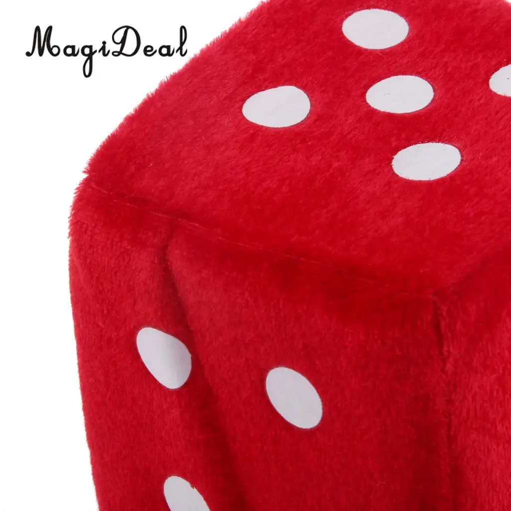 MagiDeal 4 Inch Plush Dice Car/Window Hanger Soft Stuffed Toy with Sucker for Window Sticky Decor Party Travel Club Toy 6Colors