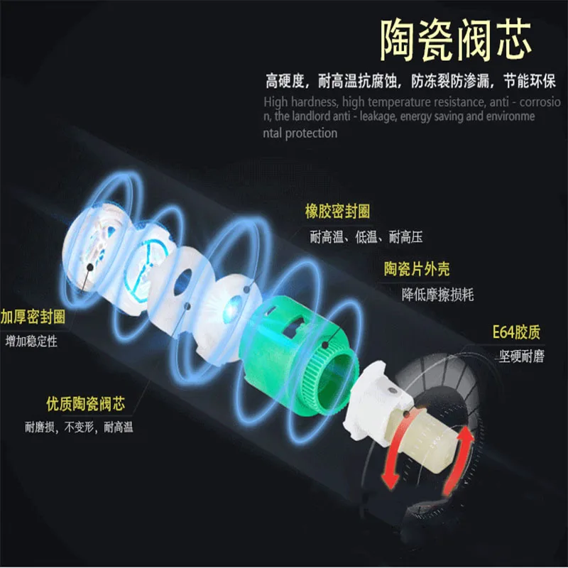 Yieryi Elbow Rotating Dish Hot and Cold Water Faucet Double Vertical Heightening Kitchen Faucet Kitchen Ware Ceramic Valve Core Yieryi Elbow Rotating Dish Hot and Cold Water Faucet Double Vertical Heightening Kitchen Faucet Kitchen Ware Ceramic Valve Core