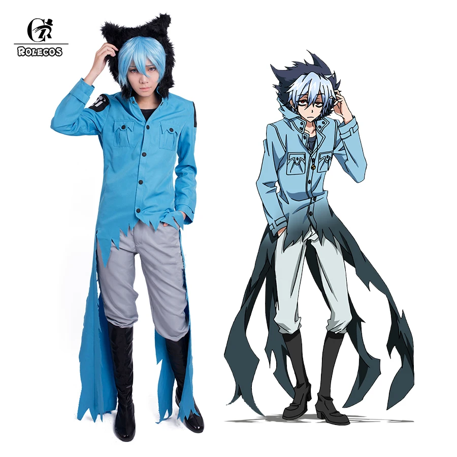 

ROLECOS New Arrival Anime Servamp Men Cosplay Costumes Kuro "Sleepy Ash or Sloth" Cosplay Clothing Set Jacket Pants Full Set