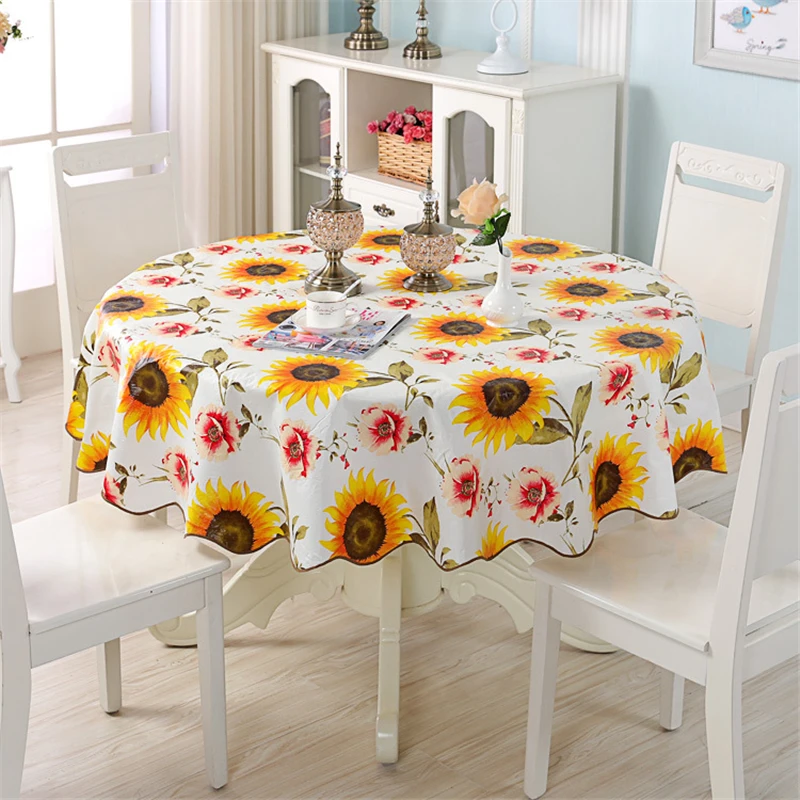 

Hot Sale Round Tablecloth Household Plastic Table Cloth Table Cloth Free Anti-scalding