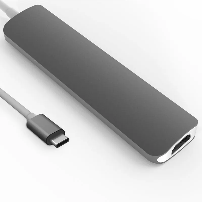 Адаптер usb Thunderbolt 3 типа C концентратор к HDMI 4 K с PD SD/TF кардридер USB 3,0 для MacBook Pro/Air USB-C интерфейс