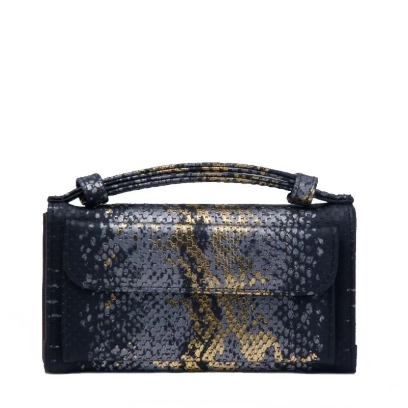 

Fashion New Arrival Women Clutch Genuine Leather Luxury Handbags Snake Print Messenger Bags Female Chain Shoulder Crossbody Bags