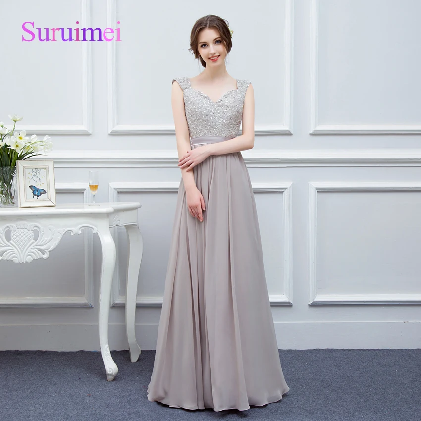 Hot Sale Cheap Long Bridesmaid Dresses Elegant Cap Sleeve Beadings Sheer Back Formal Wedding Party Gowns Maid Of Honor Dress | Свадьбы и