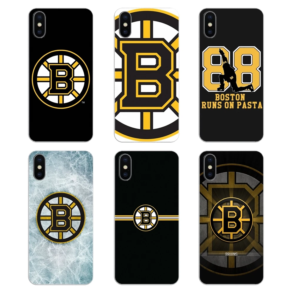 Силиконовый чехол-кошелек Boston Bruins Ice Hockey для iPhone XS Max XR X 4 4S 5 5S 5C SE 6 6S 7 8 Plus Samsung Galaxy J1