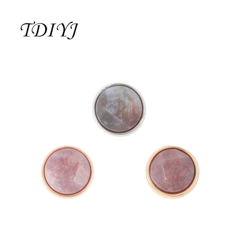 

TDIYJ Keeper Keys Round WISHING STONE Slide Charms fit for Stainless Steel Mesh Bracelet as Women Accessories 12pcs/lot