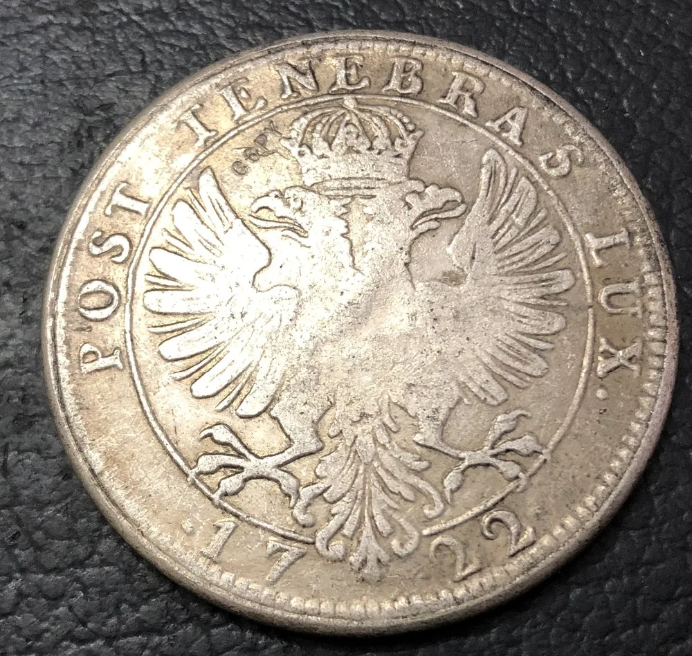 1722 Швейцария Женева 1 Thaler посеребренные копия монет
