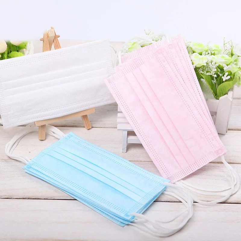 

Disposable Mask Face 3 Layer Non-woven Fabric Anti Fog Pm2.5 Dust-proof Breathable Medical LCC77