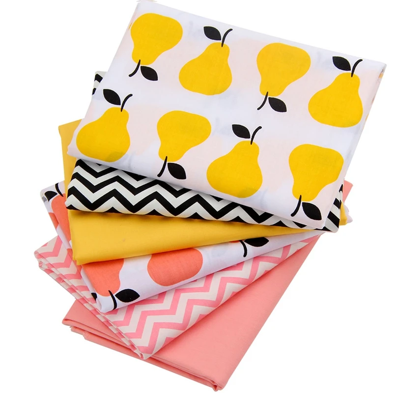 Pear&Solid Series Patchwork Cotton Fabric Fat Quarter Bundles Textile