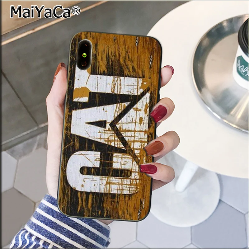 MaiYaCa Caterpillar logo. Black Soft Shell Phone Cover for Apple iPhone 8 7 6 6S Plus X XS MAX 5 5S SE XR Cellphones