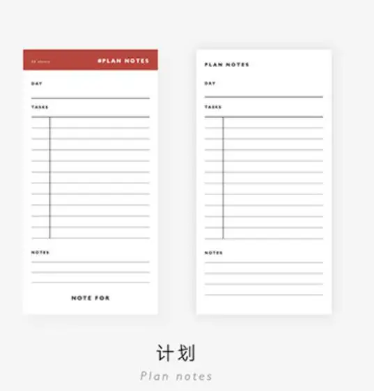 Coloffice креативный бумажный блокнот для заметок ежедневник офисный стол Проверяющий список блокнот для записей школьные офисные принадлежности канцелярские принадлежности 1 шт - Цвет: Plan notes