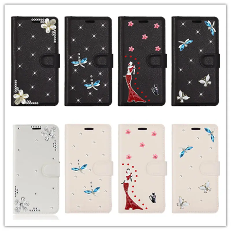 Anti-knock Bling Leather Flip Case for Oneplus 5T 5 3 3T Diamond Glitter Wallet Phone Cover oneplus 7 pro 6t 6 phone case |