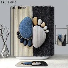 LzL Home 3D Fashion Stone Footprints Fireworks Shower Curtains Polyester Waterproof Bath Curtains With Hooks Bathroom Product LzL Home 3D Fashion Stone Footprints Fireworks Shower Curtains Polyester Waterproof Bath Curtains With Hooks Bathroom Product