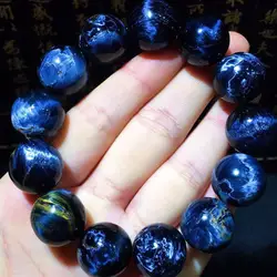 17mm Natural 100% Namibia Pietersite Blue Yellow Beads Gemstone Round Bead Bracelets Man Women AAAAA Drop Shipping 17mm Natural 100% Namibia Pietersite Blue Yellow Beads Gemstone Round Bead Bracelets Man Women AAAAA Drop Shipping