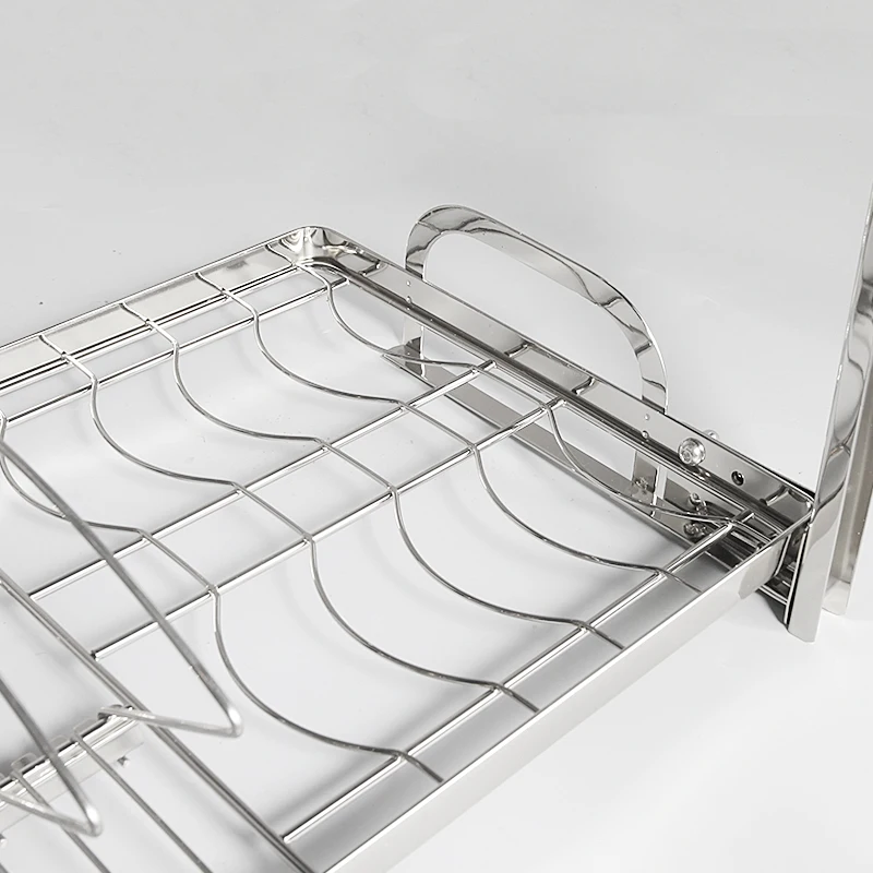  304 stainless steel kitchen utensils racks multifunctional storage rack rack plate drain water tray - 32875170754