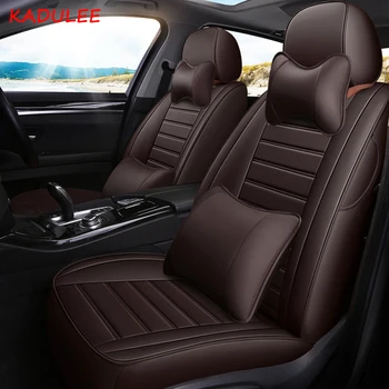 

KADULEE custom leather car seat cover For Peugeot 407 308 607 307CC 3008 206CC 307SW 4008 car seats protector auto accessories