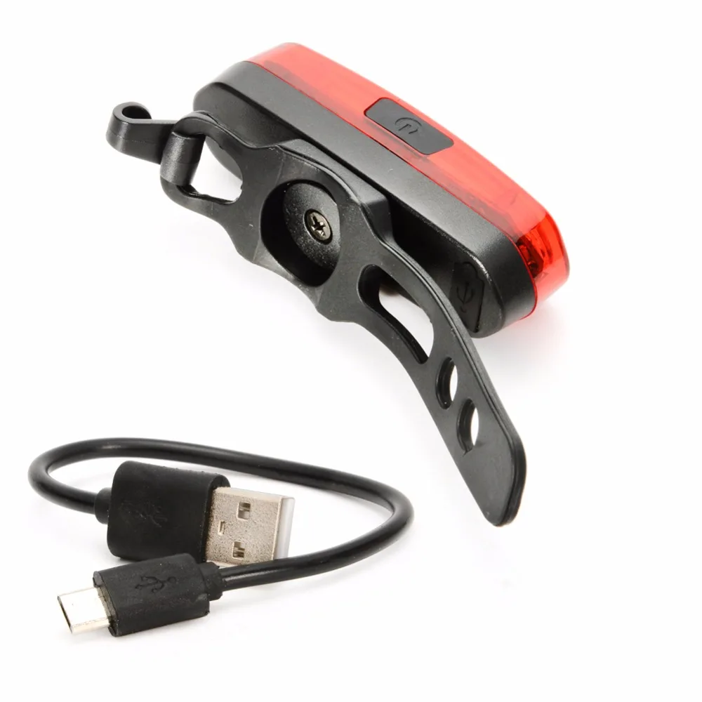 Ни один красный светодиодный велосипед светильник USB Перезаряжаемые