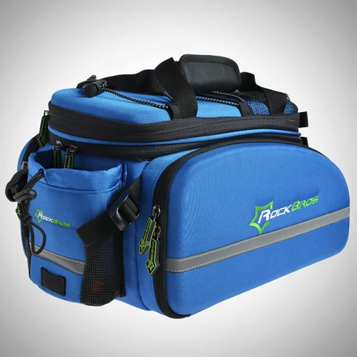 ROCKBROS Trunk Pannier посылка для велосипедного велосипеда задний седельный пакет Сумка Многофункциональная велосипедная задняя Сумка-переноска задний пакет 12l - Цвет: Синий