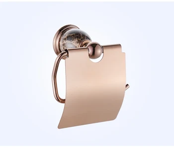 

European Ceramic Polished Toilet Paper Holder Antique Brass Rose Gold Tissue Roll Holder Tissue Box Bathroom Accessories bj1