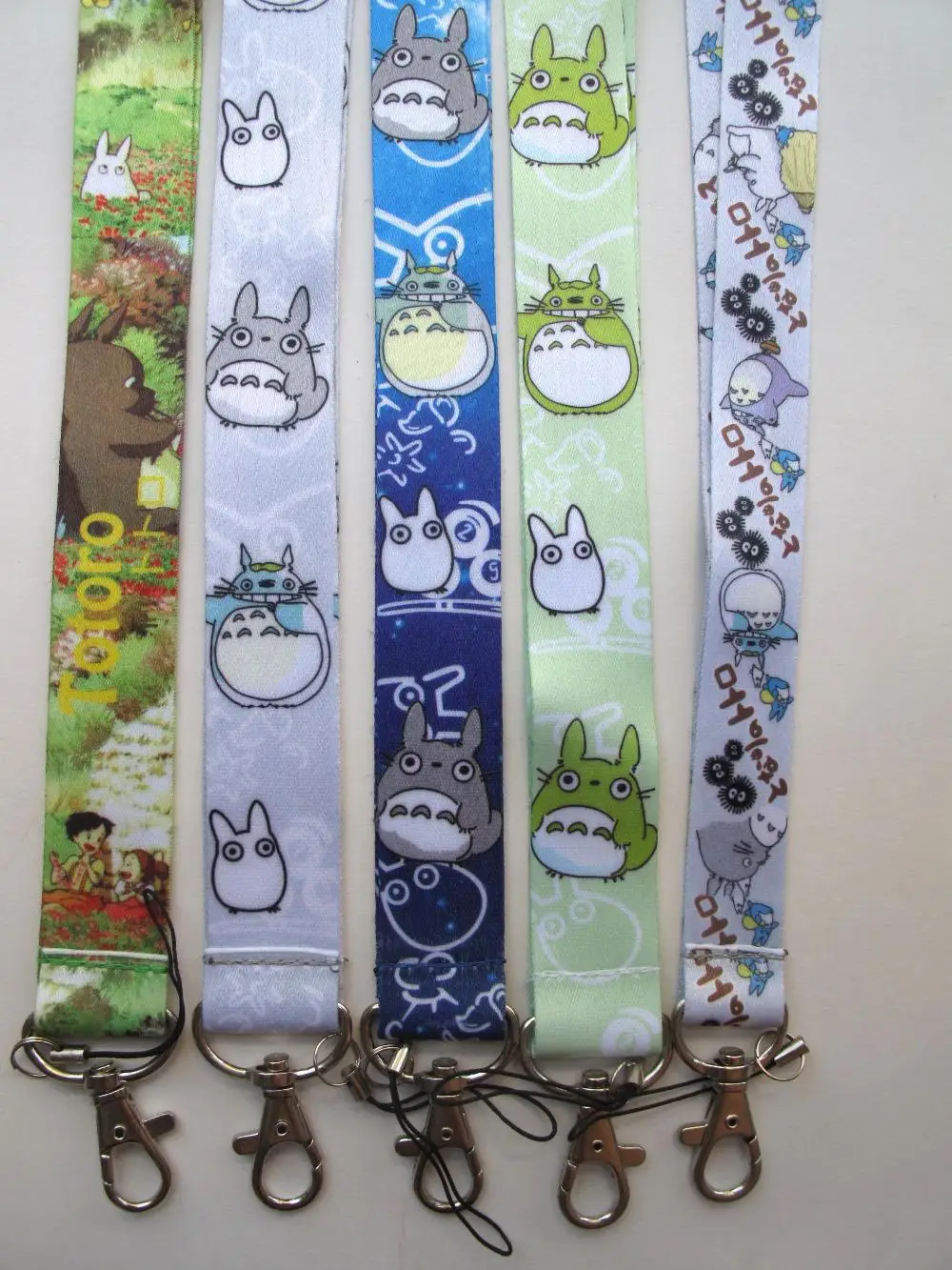 100 Pcs Cartoon Totoro Lanyard Id Badge Holders Sport Neck Strap