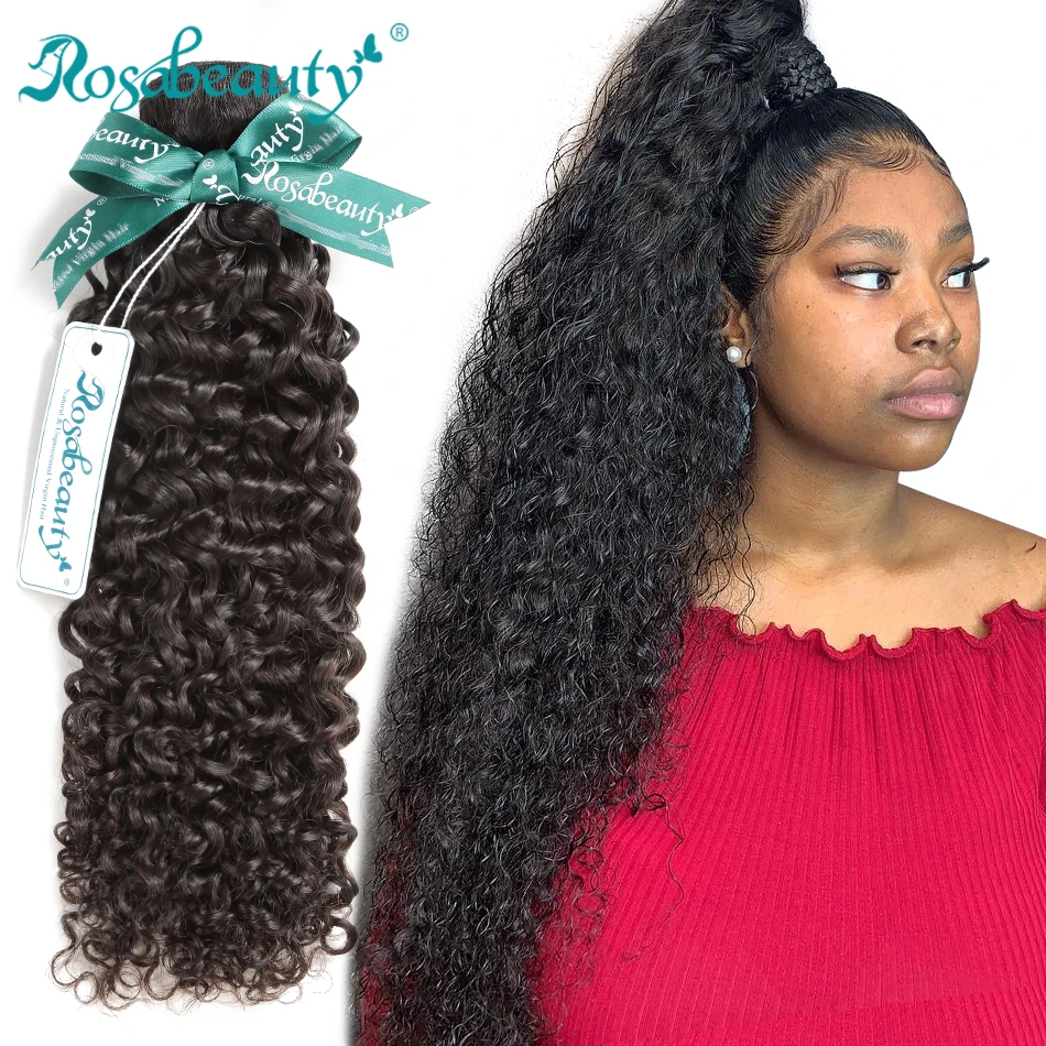 

RosaBeauty Grade 10A Malaysian Afro Kinky Curly Hair Unprocessed Virgin Hair Weave 3 bundles Natural Color Human Hair Extensions