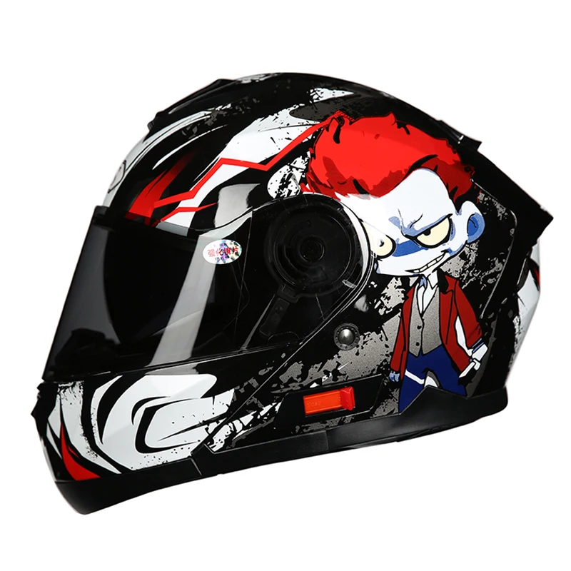 

Genuine Flip Up Racing Motorcycle Helmet Motorbike Double Visor Lens Men Warm Winter Summer Motor Bike Scooter Helmets