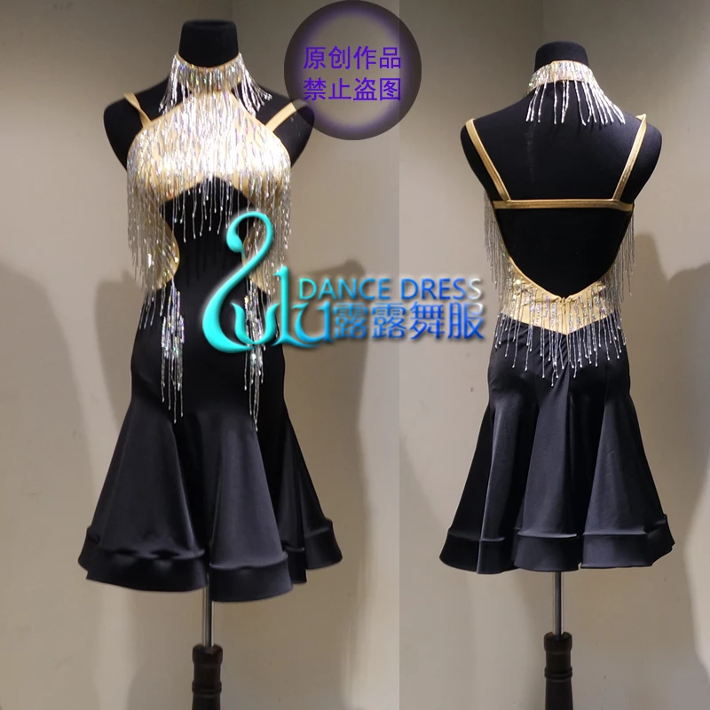 

latin dance dress women girls The latest style Sexy Latin dance apparel Latin dance dress black latin dance dress