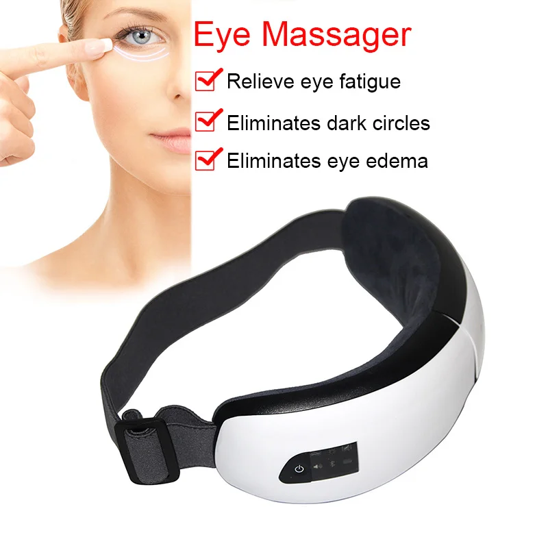 

Foldable Electric Eye Massager Heat Compression Wireless Bluetooth Music Eyes Care Mask RJ99