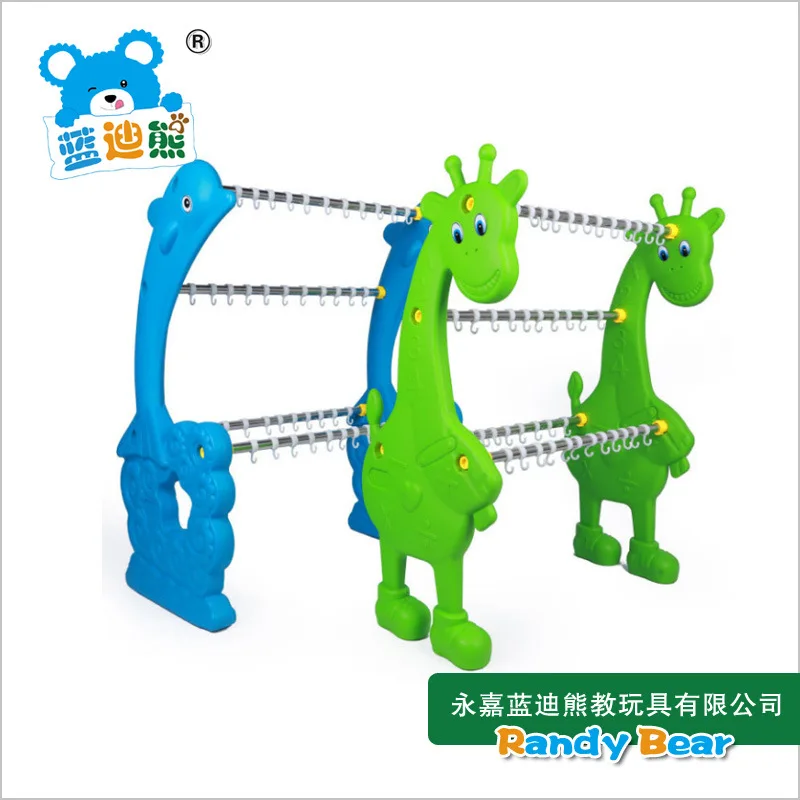 

New cute blue di bear kindergarten plastic cartoon hook towel rack training early childhood children towel rack