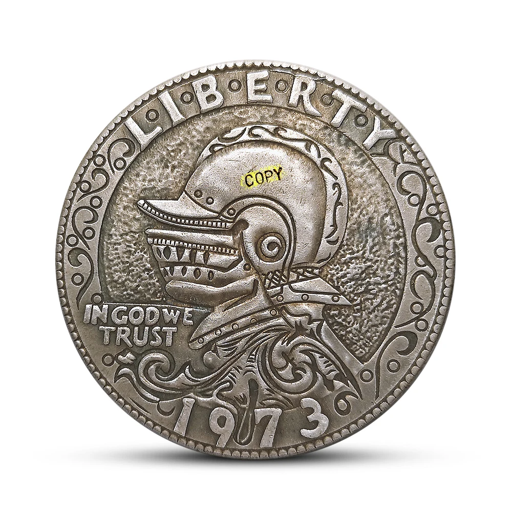 

US Hobo Coins Alien Helmet Coin Liberty Collectible Brass Plated Copy Coin Gifts