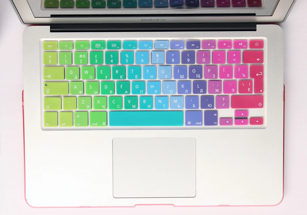 Силикон EU/UK русский алфавит наклейки протектор для MacBook Air 13,3 Mac Book Air13 дюйма