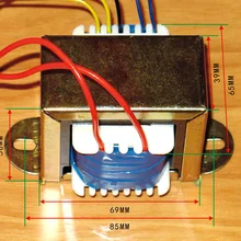 EI66X35 вход: 220 В выход: 0V-230V-290V/0.2A+ 6,3 В/4A трансформатор для лампового усилителя