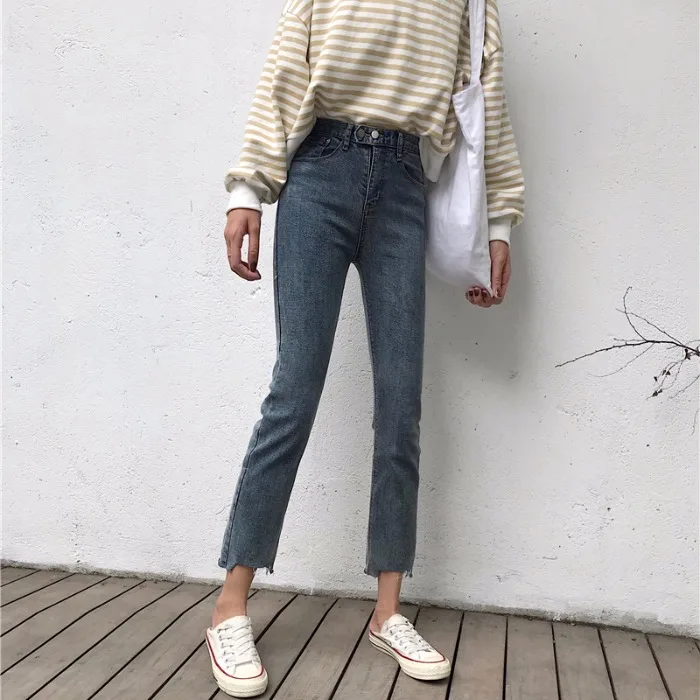 

Cheap Wholesale 2019 New Spring Summer Hot Selling Women's Fashion Casual Denim Pants XC29