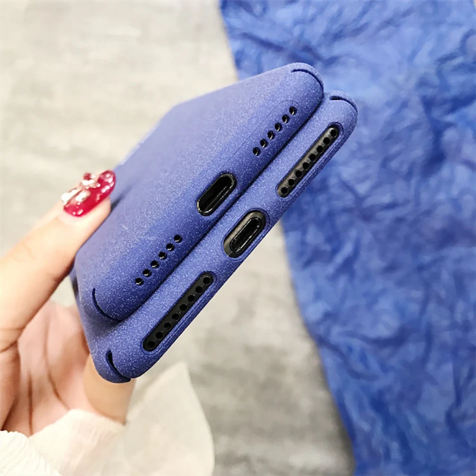 !ACCEZZ Luxury Matte Full Protective Back Cover Case For Apple iphone X 8 7 Plus Fashion Phone Bussiness Shell Fundas Coque Capa (8)