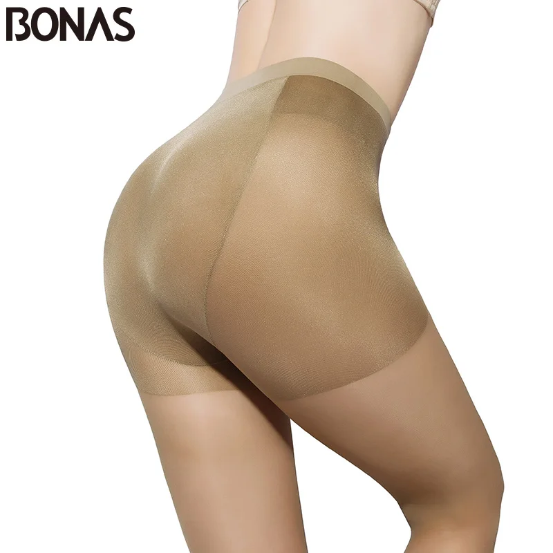 Бесшовные колготки BONAS 6шт./лот 30D летние женские облегающие пикантные черные