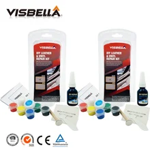 Visbella 2pcs Leather Vinyl Repair Kit Auto Car Seat Sofa Coats Holes Scratch Cracks Rips Liquid Leather Repair Restoration Tool
