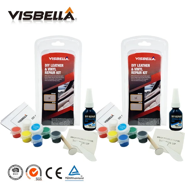 Visbella 2pcs Leather Vinyl Repair Kit Auto Car Seat Sofa Coats ... Visbella 2pcs Leather Vinyl Repair Kit Auto Car Seat Sofa Coats ...