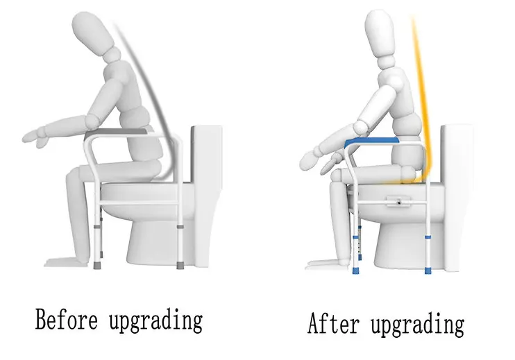 Регулируемый размер 4-го поколения подлокотник для туалета для пожилых людей и инвалидов унитаз безопасности поручни Нескользящие
