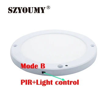 

SZYOUMY LED Panel Light Ceiling Lights 110V 220V 15W 18W sensor Downlight Human Body Infrared Detector Motion Round Square Light