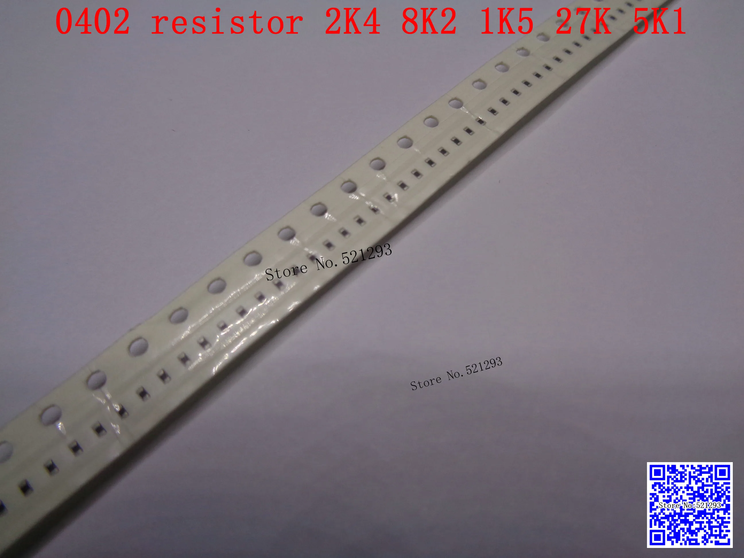 0402 F SMD резистора 1/16 Вт 2,4 К 8,2 К 1,5 К 27 К 5,1 К Ом 1% 1005 чип резистор 500 шт./лот