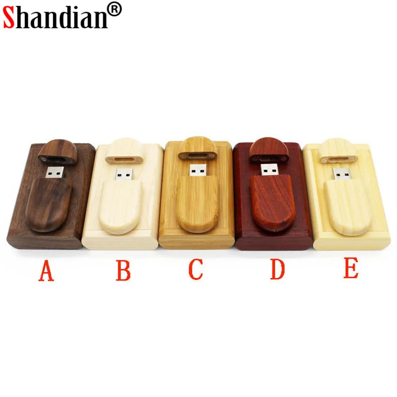 

SHANDIAN LOGO customized wooden USB+gift box usb flash drive pen drive 64GB 32GB 16GB memory stick pendrive photography gifts