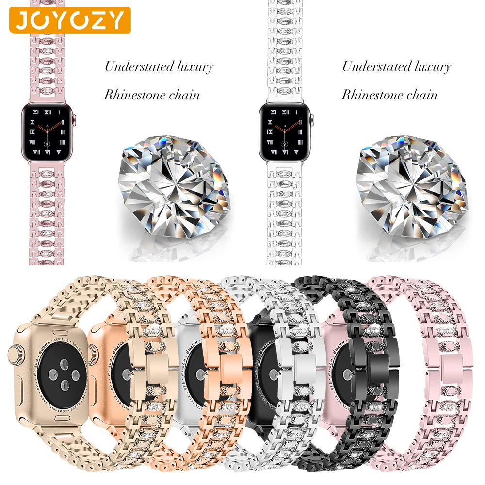 Ремешок Joyozy из нержавеющей стали для Apple Watch, серия 5, ремешок 40 мм, 44 мм, 38 мм, 42 мм, ремешок для часов, браслет, аксессуары для iWatch 4/3/2