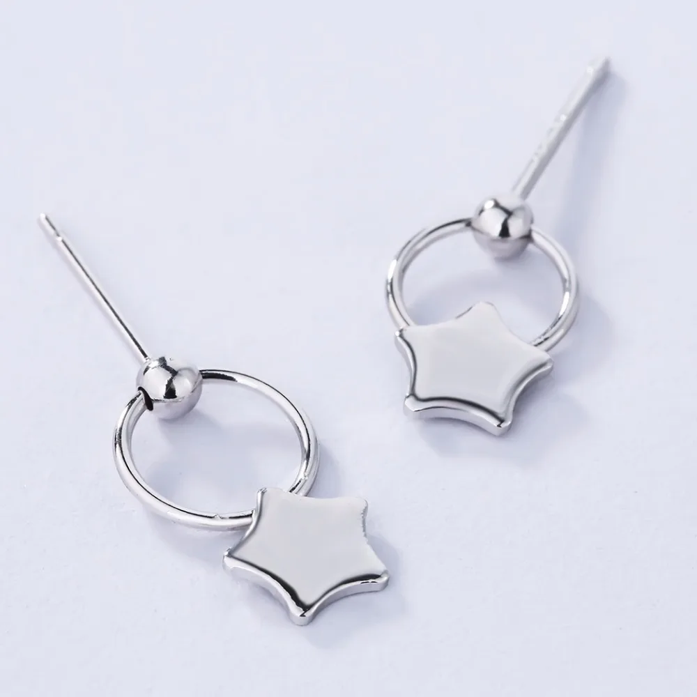 star earrings silver